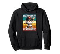 Funny Retirement Saying With Baseball Gnome For Retro Dad Felpa con Cappuccio