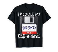 Funny Retro Dad Father Jokes in Dad a Base Floppy Disk Men Maglietta