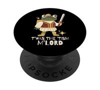 Funny Retro Medieval Knight Frog T'was the 'Tism M'Lord PopSockets PopGrip Adesivo