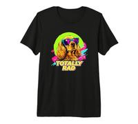Funny Retro Vintage 80s 90s Totally Rad Cocker Spaniel Lover Maglietta Premium