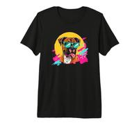 Funny Retro Vintage 80s Boxer Dog Lover Maglietta Premium