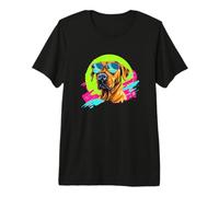 Funny Retro Vintage 80s Rhodesian Ridgeback Ridgie Lover Maglietta Premium