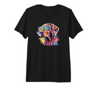 Funny Retro Vintage 80s Vizsla Dog Lover Maglietta Premium