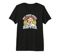 Funny Retro Vintage Best Dad Parson Russell Terrier Lover Maglietta Premium