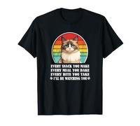 Funny Retro Vintage Every Snack Kitty Ragdoll Cat Lover Maglietta
