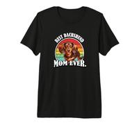 Funny Retro Vintage Mom Brown Dachshund Lover Maglietta Premium