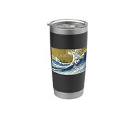 Funny Retro Vintage Surfing A Wave Miniature Schnauzer Lover Bicchiere termico in acciaio inox doppia parete