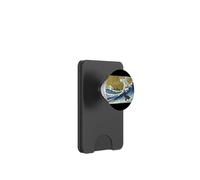 Funny Retro Vintage Surfing A Wave Newfoundland Dog Lover PopSockets PopWallet per MagSafe