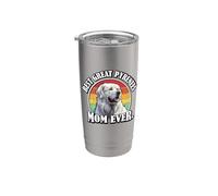 Funny Retro Vintage Womens Best Mom Great Pyrenees Lover Bicchiere termico in acciaio inox doppia parete