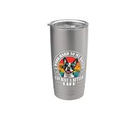 Funny Retro Vintage Work Hard Better Life Bostie Lover Bicchiere termico in acciaio inox doppia parete