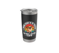 Funny Retro Vintage Work Hard Better Life Pomeranian Lover Bicchiere termico in acciaio inox doppia parete