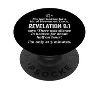 Funny Revelation 8 1 Chiesa del silenzio in cielo PopSockets PopGrip Adesivo