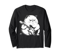 Funny Rock and Roll Cat Band, Rock Music Uomini Donne Bambini Maglia a Manica