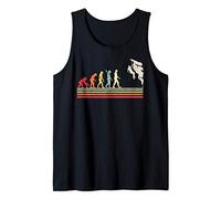 Funny Rock Climbing Evolution of Man Vintage Retro Women Canotta