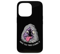 Funny Rock Licking Cartoon Geology Design Custodia per iPhone 13 Pro
