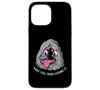 Funny Rock Licking Cartoon Geology Design Custodia per iPhone 13 Pro Max