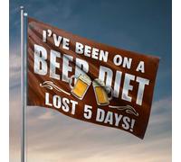 Funny Room Decor Beer Diet Success: 5 Days And Counting! Bandiere per uomo grotta inverno giardino bandiere (152 x 244 cm)