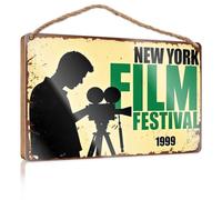 Funny Room Signs New York Film Festival 1999 cartello in legno divertente decorazione per casa all'aperto decorazioni autunnali