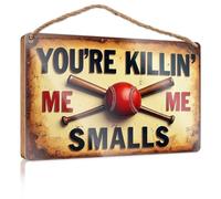 Funny Room Signs You 'Re Killin' Me Smalls With Crossed Bats and A Baseball Wooded Sign Funny Decor for Home Outside Fall Decorations
