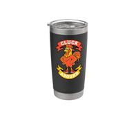 Funny Rooster Cluck Around Sarcastic Chicken Pun Bicchiere termico in acciaio inox doppia parete