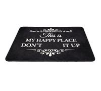 Funny Rug - Black and White Non Slip Floor Runner | Decorative Bathroom Carpet with Durable Texture Easy Cleaning & Playful Style for Door Outdoor Front Indoor Entrance Bedroom Living Room