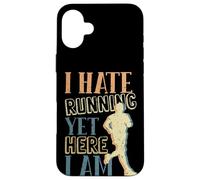 Funny Runner Odio correre eppure eccomi qui Running Lovers Custodia per iPhone 16 Plus