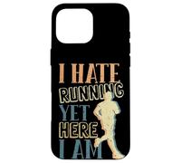 Funny Runner Odio correre eppure eccomi qui Running Lovers Custodia per iPhone 16 Pro Max
