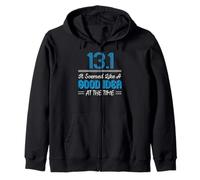 Funny Running 13.1 Miles Half Marathon Felpa con Cappuccio