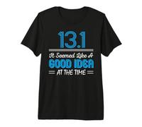 Funny Running 13.1 Miles Half Marathon Maglietta Premium