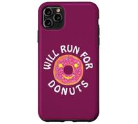 Funny Running Saying With Sweet Graphic Will Run For Donuts Custodia per iPhone 11 Pro Max