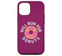 Funny Running Saying With Sweet Graphic Will Run For Donuts Custodia per iPhone 12/12 Pro