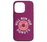 Funny Running Saying With Sweet Graphic Will Run For Donuts Custodia per iPhone 13 Pro