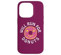 Funny Running Saying With Sweet Graphic Will Run For Donuts Custodia per iPhone 14 Pro