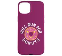 Funny Running Saying With Sweet Graphic Will Run For Donuts Custodia per iPhone 15 Plus