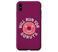 Funny Running Saying With Sweet Graphic Will Run For Donuts Custodia per iPhone XS Max