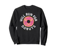 Funny Running Saying with Sweet Graphic Will Run for Donuts Felpa