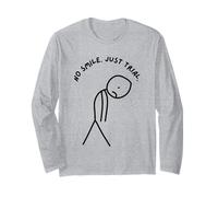 Funny Sad Stick Man Nessun Sorriso. Solo Prova. Maglia a Manica