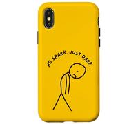 Funny Sad Stick Man Nessuna scintilla. Solo buio. Custodia per iPhone X/XS