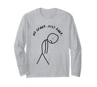 Funny Sad Stick Man Nessuna Scintilla. Solo Buio. Maglia a Manica