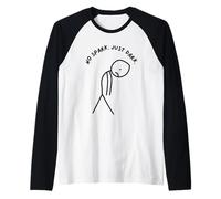 Funny Sad Stick Man Nessuna Scintilla. Solo Buio. Maglia con Maniche Raglan