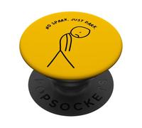 Funny Sad Stick Man Nessuna scintilla. Solo buio. PopSockets PopGrip Adesivo