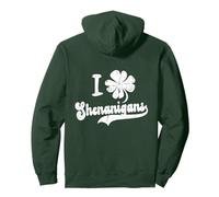 Funny Saint Patricks Day Grunge Patty I Clover Shenanigans Felpa con Cappuccio