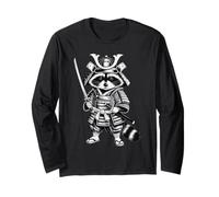 Funny Samurai Raccoon Maglia a Manica