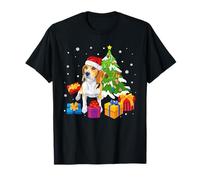 Funny Santa Beagle Dog Christmas Tree Gifts Xmas Matching Maglietta