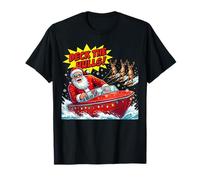 Funny Santa Boat Deck The Hulls Christmas Cruise Parent Kids Maglietta