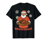 Funny Santa Brisket BBQ Christmas Holiday Humor Design Maglietta