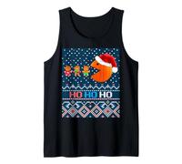 Funny Santa Clause Eats Gingerbread Cool Ugly Christmas Fun Canotta
