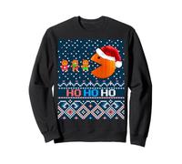 Funny Santa Clause Eats Gingerbread Cool Ugly Christmas Fun Felpa