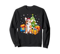Funny Santa Corgi Dog Christmas Tree Gifts Xmas Matching Felpa