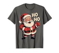 Funny Santa Ho Ho Christmas Holiday Cheer Art Maglietta